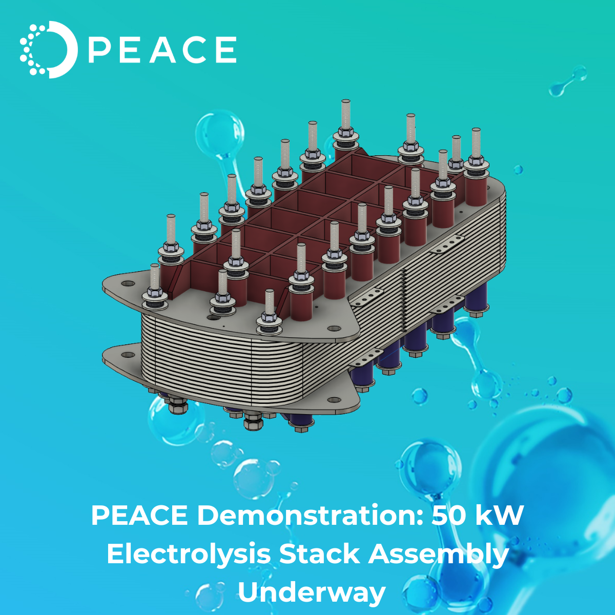PEACE Demonstration: 50 kW Electrolysis Stack Assembly Underway